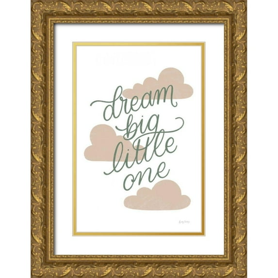 Thorns, Becky 11x14 Gold Ornate Wood Framed with Double Matting Museum Art Print Titled - Boho Nursery IV Green