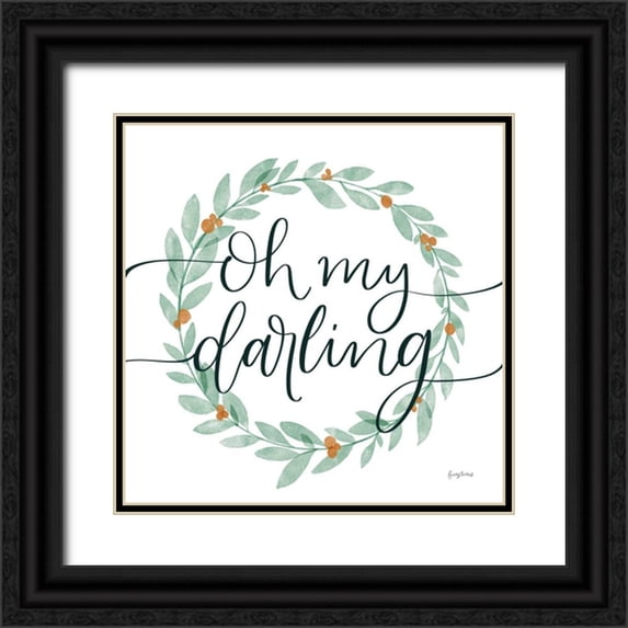 Thorns, Becky 12x12 Black Ornate Wood Framed with Double Matting Museum Art Print Titled - Sage Sayings Wreath I