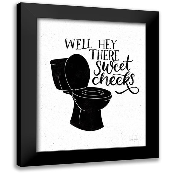 Thorns, Becky 12x14 Black Modern Framed Museum Art Print Titled - Bathroom Puns III Black