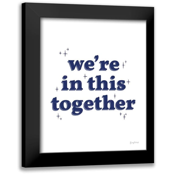 Thorns, Becky 12x14 Black Modern Framed Museum Art Print Titled - In This Together White Indigo