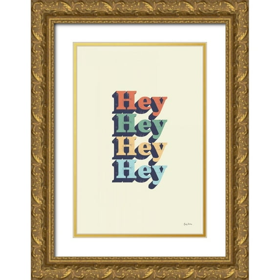 Thorns, Becky 13x18 Gold Ornate Wood Framed with Double Matting Museum Art Print Titled - Hey