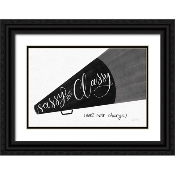 Thorns, Becky 14x11 Black Ornate Wood Framed with Double Matting Museum Art Print Titled - Sassy and Classy BW