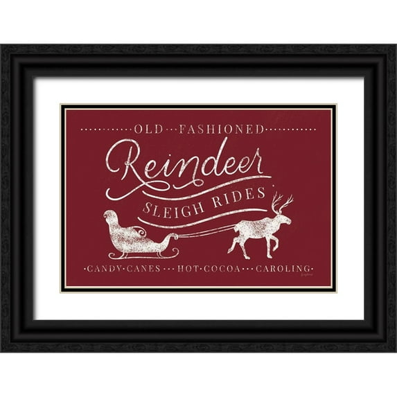 Thorns, Becky 14x11 Black Ornate Wood Framed with Double Matting Museum Art Print Titled - Vintage Christmas VIII