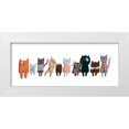 thumbnail image 1 of Thorns, Becky 14x8 White Modern Wood Framed Museum Art Print Titled - Picnic Pets Cats III, 1 of 4