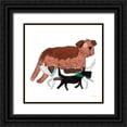 thumbnail image 1 of Thorns, Becky 15x15 Black Ornate Wood Framed with Double Matting Museum Art Print Titled - Playful Pets Dogs II, 1 of 4