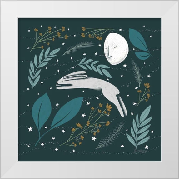 Thorns, Becky 15x15 White Modern Wood Framed Museum Art Print Titled - Sweet Dreams Bunny VI