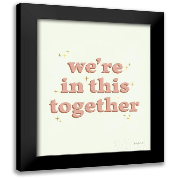 Thorns, Becky 15x18 Black Modern Framed Museum Art Print Titled - In This Together Dusty Rose
