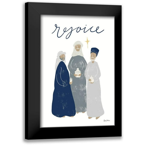 Thorns, Becky 17x24 Black Modern Framed Museum Art Print Titled - Nativity III with Navy