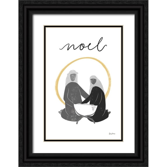 Thorns, Becky 17x24 Black Ornate Wood Framed with Double Matting Museum Art Print Titled - Nativity II BWG