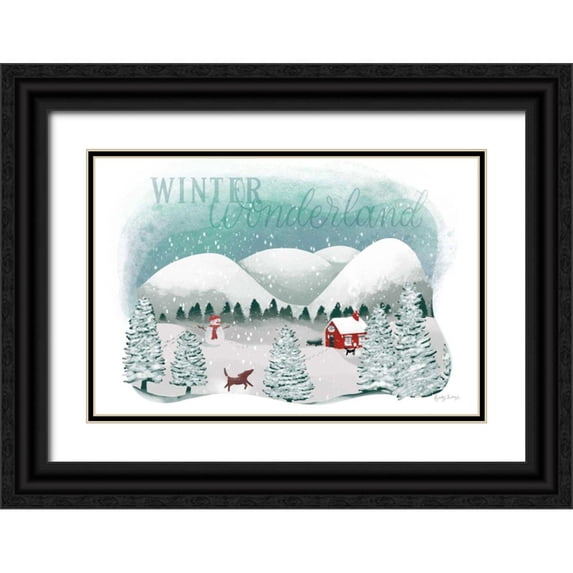 Thorns, Becky 18x13 Black Ornate Wood Framed with Double Matting Museum Art Print Titled - Winter Wonderland I