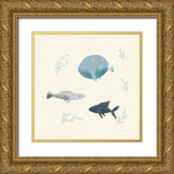 Thorns, Becky 20x20 Gold Ornate Wood Framed with Double Matting Museum Art Print Titled - Ocean Life Fish