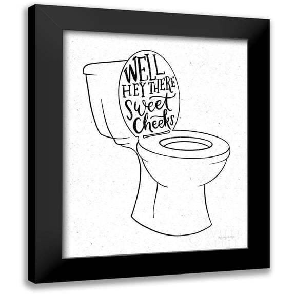 Thorns, Becky 20x24 Black Modern Framed Museum Art Print Titled - Bathroom Puns IV