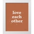 thumbnail image 1 of Thorns, Becky 20x24 White Modern Wood Framed Museum Art Print Titled - Love Each Other Rust, 1 of 4