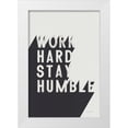 thumbnail image 1 of Thorns, Becky 23x32 White Modern Wood Framed Museum Art Print Titled - Work Hard Stay Humble BW, 1 of 4