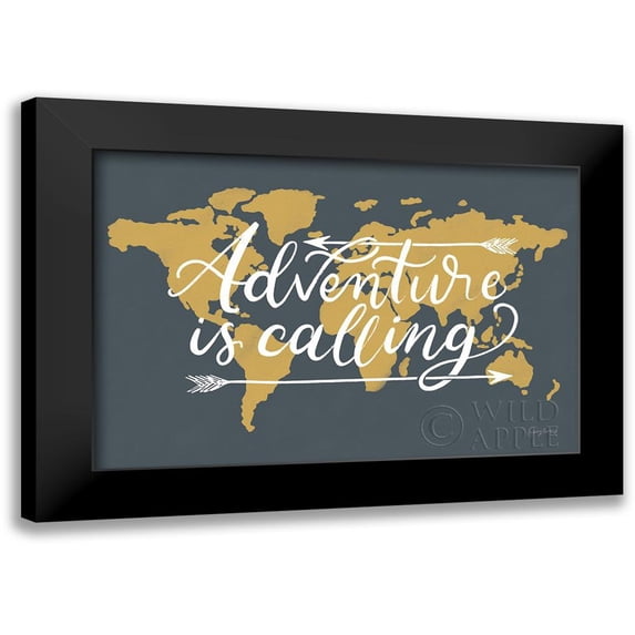 Thorns, Becky 24x17 Black Modern Framed Museum Art Print Titled - Mapped Out I