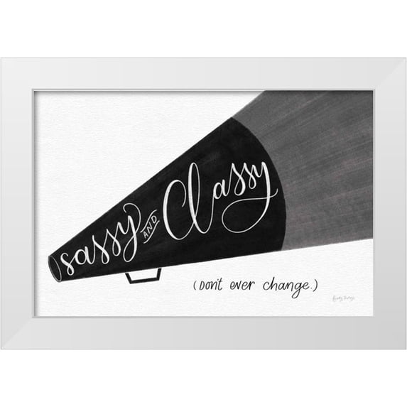 Thorns, Becky 24x17 White Modern Wood Framed Museum Art Print Titled - Sassy and Classy BW