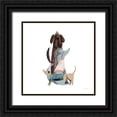 thumbnail image 1 of Thorns, Becky 26x26 Black Ornate Wood Framed with Double Matting Museum Art Print Titled - Picnic Pets Dogs II, 1 of 4