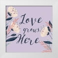 thumbnail image 1 of Thorns, Becky 26x26 White Modern Wood Framed Museum Art Print Titled - Modern Floral III Square Lilac, 1 of 4