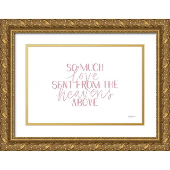 Thorns, Becky 32x23 Gold Ornate Wood Framed with Double Matting Museum Art Print Titled - Little Child III Pink