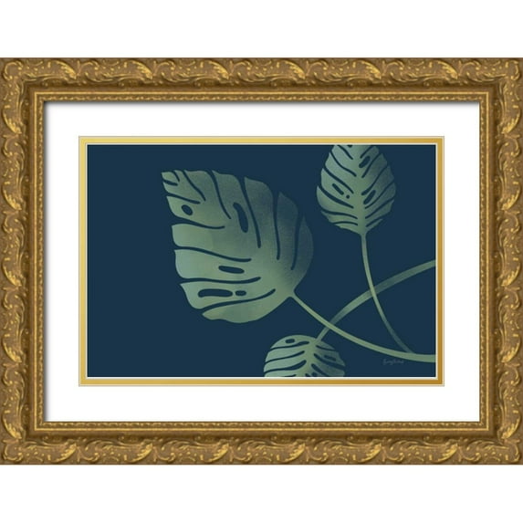 Thorns, Becky 32x23 Gold Ornate Wood Framed with Double Matting Museum Art Print Titled - Monstera V