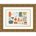 thumbnail image 1 of Thorns, Becky 32x23 Gold Ornate Wood Framed with Double Matting Museum Art Print Titled - Retro Kitchen I, 1 of 4