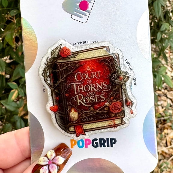 Thorns and Roses Bookish Phone Grip or Badge Reel | Custom