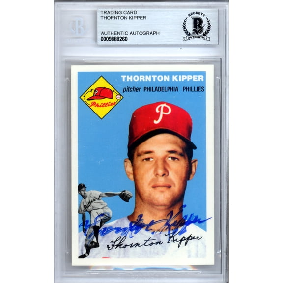 Thornton Kipper Autographed 1954 Topps Archives Card #108 Philadelphia Phillies Beckett BAS #9888260