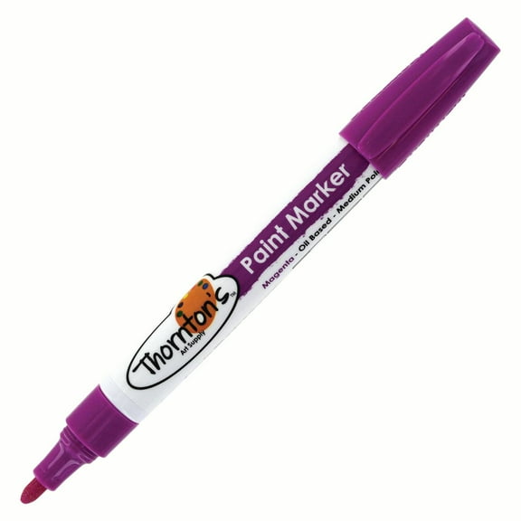 Thornton's Art Supply Oil-Based Paint Markers, Medium Point, Red Ink