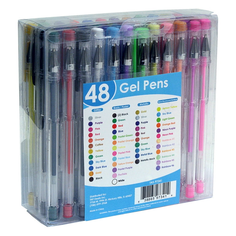 3 Pack Color Factory Living In Color Color-Flow Gel Pen Set 6/Pkg-Glitter  Metallics PA479-B - GettyCrafts