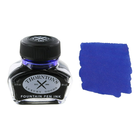 Thornton's Luxury Goods Premium Fountain Pen Ink Bottle 30ml | Smooth Effortless Flawless Writing | Suitable for All Brand and Calligraphy Pens | Office Supplies (Very Peri)