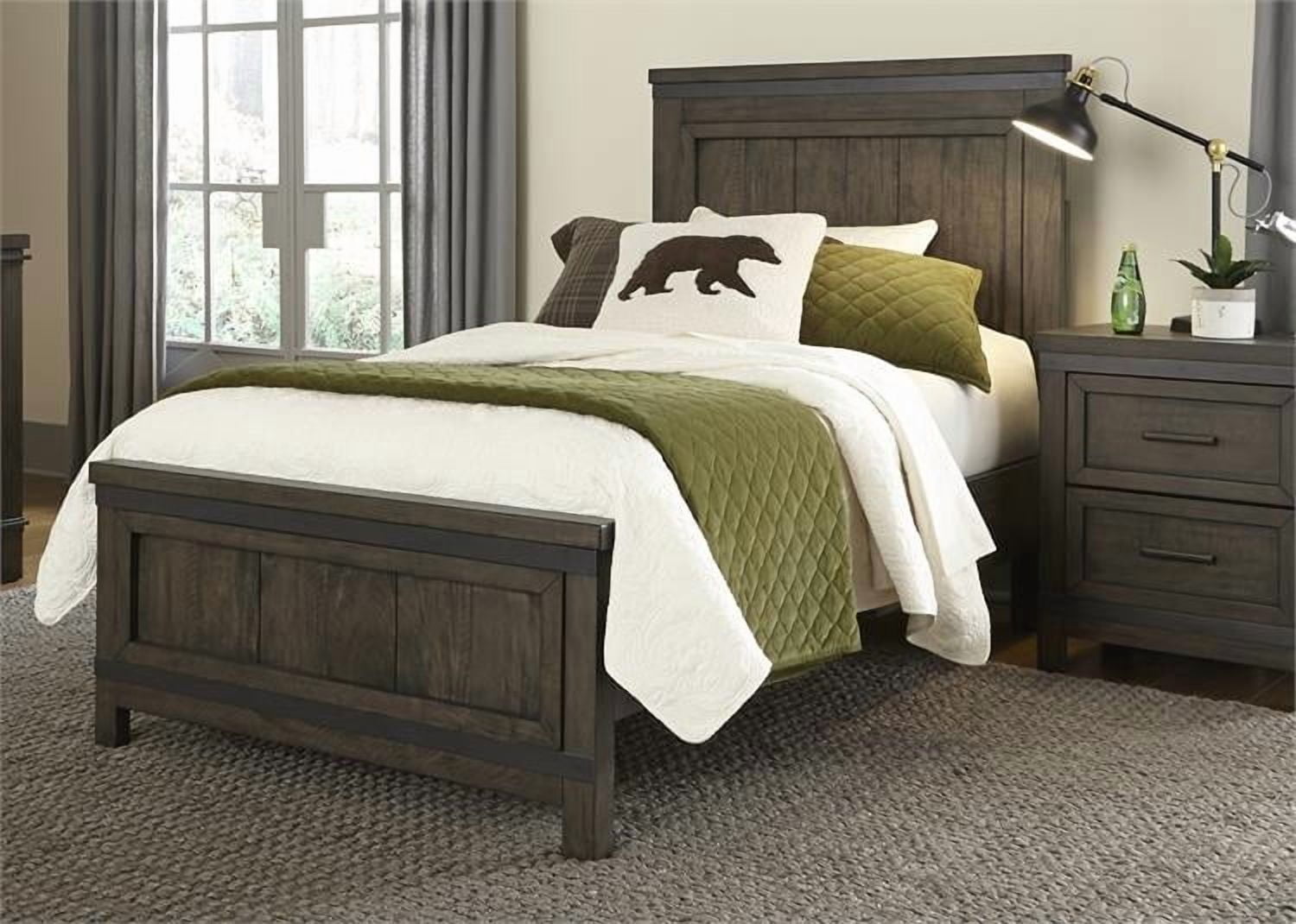 Thornwood Hills Dark Gray Twin Panel Bed