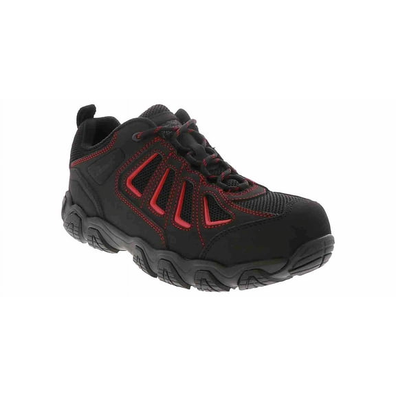 Men's Thorogood Composite Toe Metal Free Hiker Work Shoe 804-6001, Black,Red