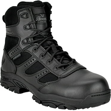 Men's Thorogood 6" Waterproof Side Zip Metal Free Boots 834-6218, Black