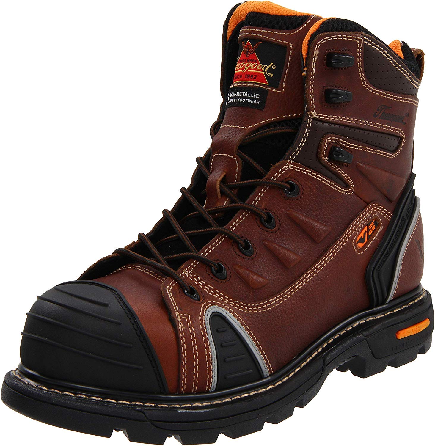 THOROGOOD GEN-FLEX2 SERIES 6 INCH COMPOSITE TOE BROWN Size 9  WIDE Thorogood Thoro-Flex 6 main image 2