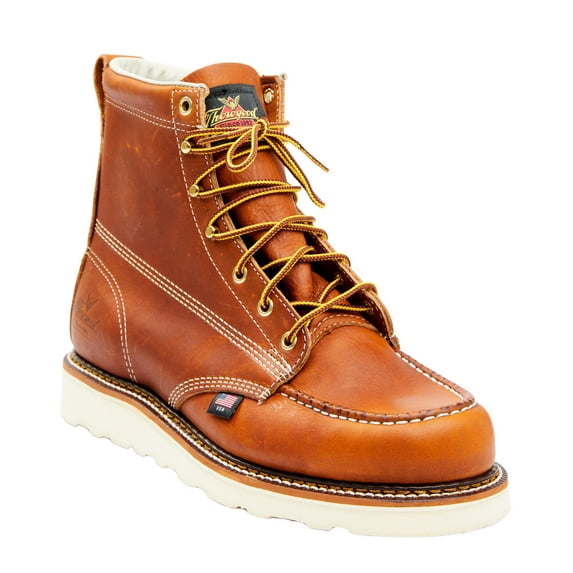 Thorogood Men's 6" American Heritage Made In The Usa Wedge Sole Work Boot Tan 9.5 EE  US