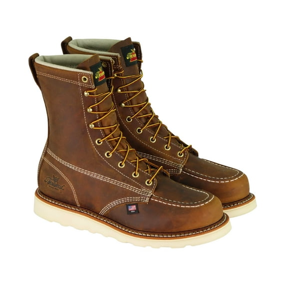 Thorogood Men's American Heritage 8" Made In The Usa Wedge Work Boot Brown 13 D(M) US