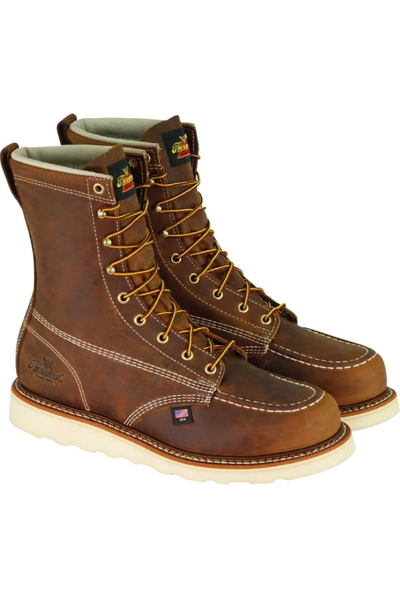 Men's American Heritage 8" Made In The Usa Wedge Work Boot Brown 8.5 D(M) US