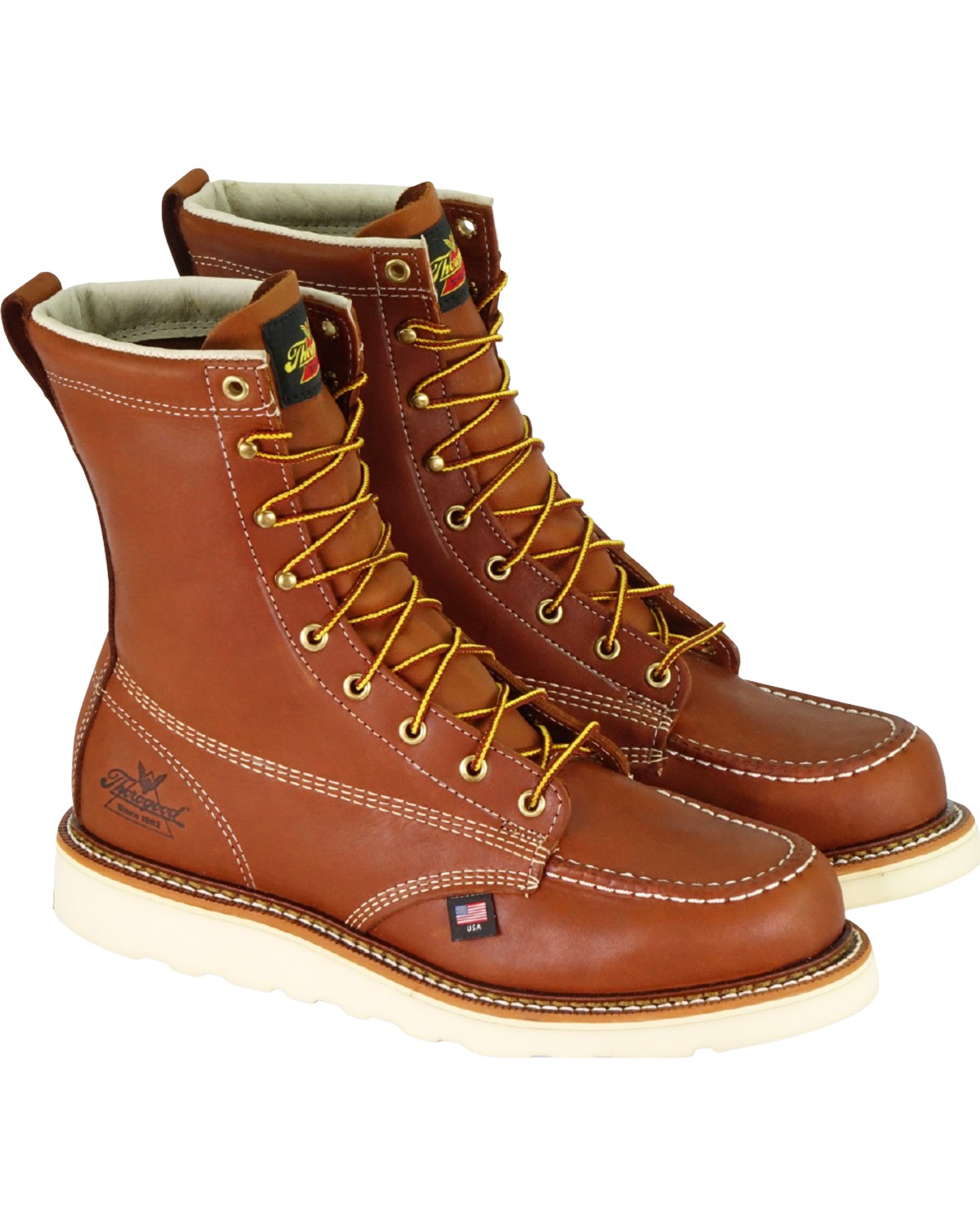 Thorogood Men's American Heritage 804-4208 8" Tobacco Oil-Tanned Moc Steel Toe Boot - image 1 of 7