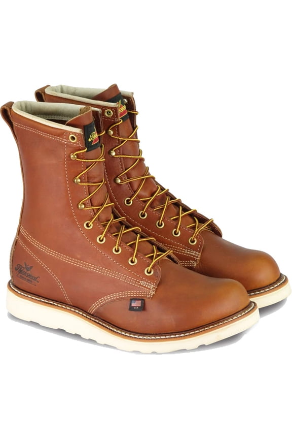 804-4364 Mens Heritage 8" MAXWear Wedge Safety Round Crazyhorse (12 D(M) US Men)