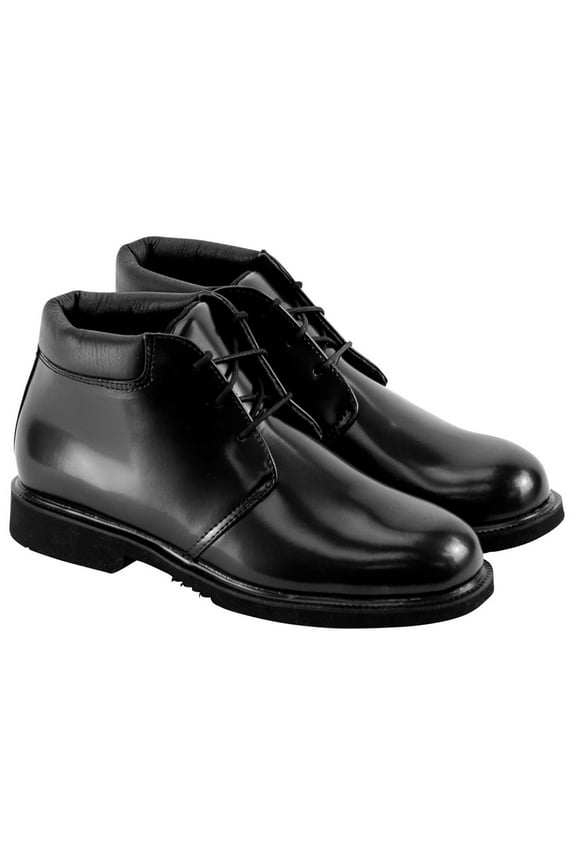 Men's Classic Leather Lace-Up Chukka Boot, Slip Resistant Rubber Soles