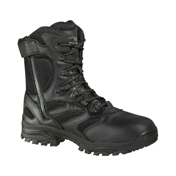 Thorogood Men's Deuce 8" Waterproof Side Zip Work Boot Black 14 D(M) US