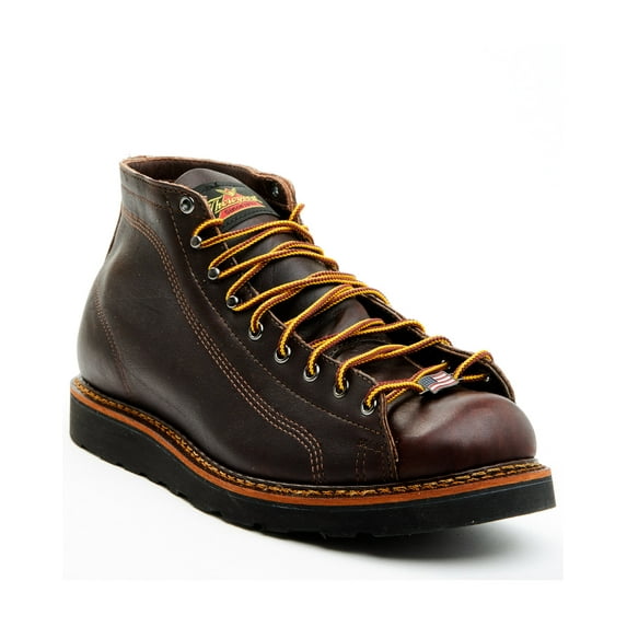 Thorogood Men's Walnut Roofer Work Boot Soft Toe Black 9 D(M) US