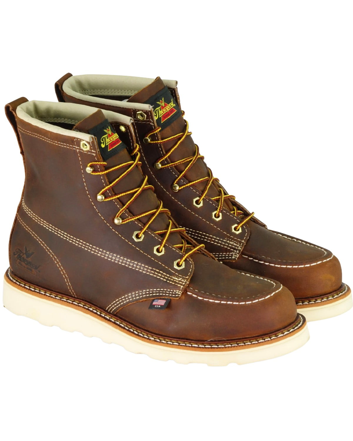 Thorogood American Heritage Men's Roofer Boots - Lace-To-Toe Wedge Sole, Slip & Electrical Hazard Resistant