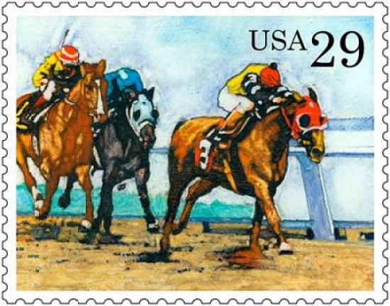 Thoroughbred Canvas Art - US POSTAL SERVICE (24 x 30)