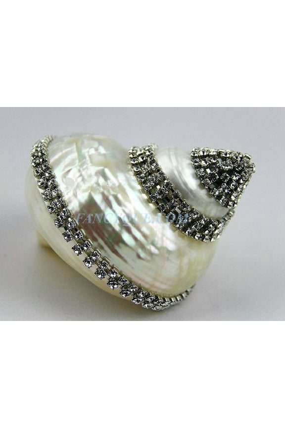 Swarovski Crystal Made in Usa Mother of Pearl Large Shell Turbo New Box Great Gift