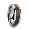 thumbnail image 1 of Thorsten HALIFAX Tungsten Carbide Wedding Band With Bevels And Black Walnut Wood Inlay, 1 of 2