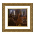 thumbnail image 1 of Thorvald Erichsen 22x20 Gold Ornate Framed and Double Matted Museum Art Print Titled - Interior (1901), 1 of 4