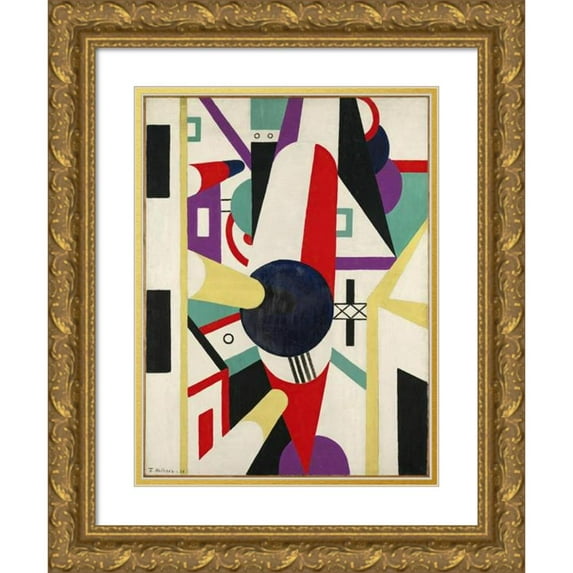 Thorvald Hellesen 19x24 Gold Ornate Framed and Double Matted Museum Art Print Titled - Composition (1920)