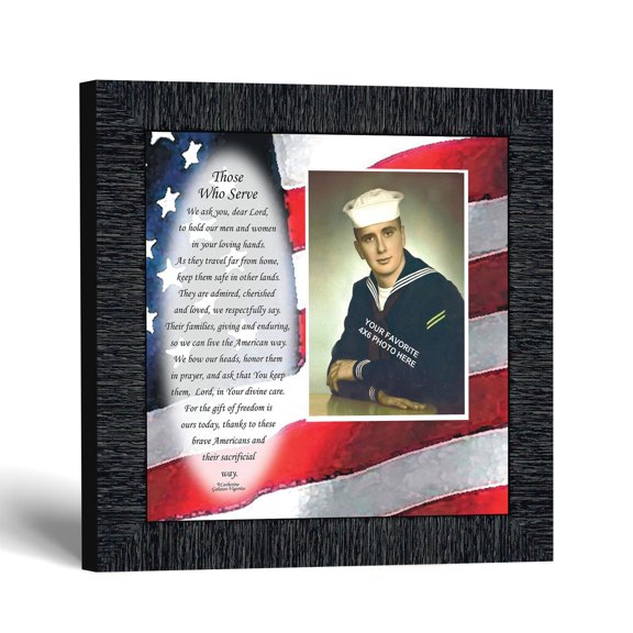 Navy Military Picture Frames, Those Who Serve Keepsake