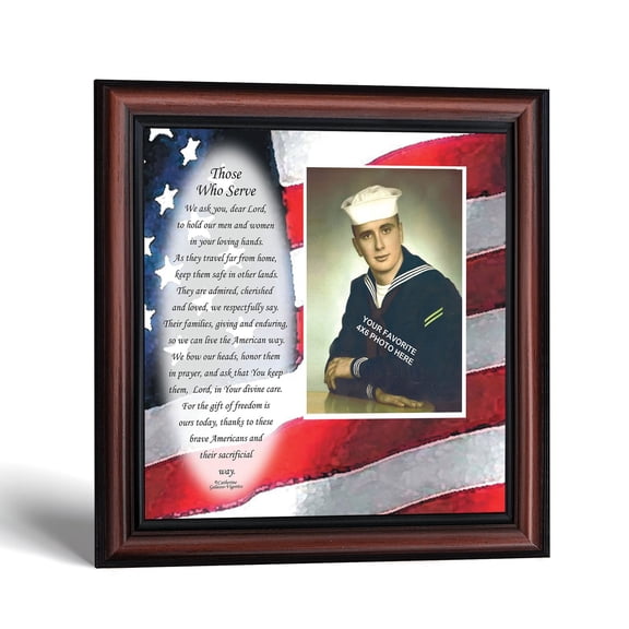 Navy Military Picture Frames, Those Who Serve Keepsake